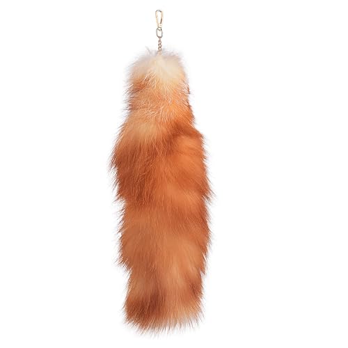 Fuchsschwanz Anhänger Kunstfell Faux Fur Fox Tail Keychain Therian Fuchs Schwanze Furry (2) von ChongKuan