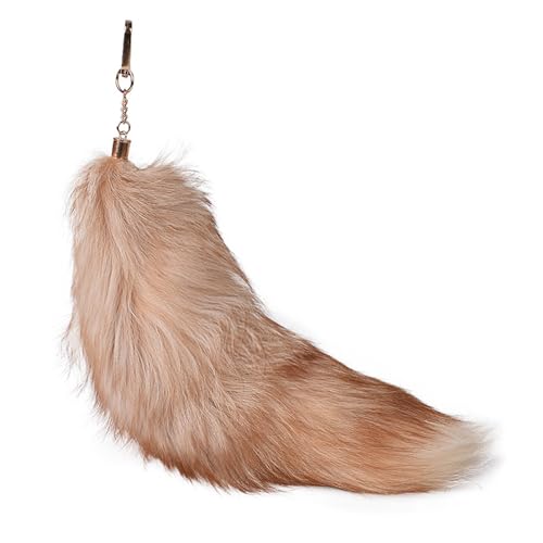 Fuchsschwanz Anhänger Kunstfell Faux Fur Fox Tail Keychain Therian Fuchs Schwanze Furry (5) von ChongKuan