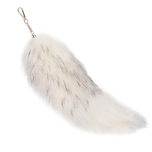 Fuchsschwanz Anhänger Kunstfell Faux Fur Fox Tail Keychain Therian Fuchs Schwanze Furry (9) von ChongKuan