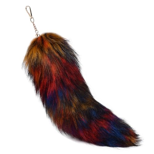 Therian Tail Kunstfell Fuchsschwanz Anhänger Faux Fur Fox Keychain Fuchs Schwanze Furry (13) von ChongKuan