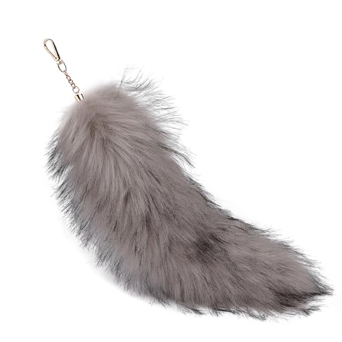 Therian Tail Kunstfell Fuchsschwanz Anhänger Faux Fur Fox Keychain Fuchs Schwanze Furry (18) von ChongKuan
