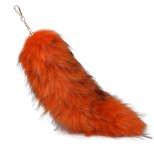 Therian Tail Kunstfell Fuchsschwanz Anhänger Faux Fur Fox Keychain Fuchs Schwanze Furry (6) von ChongKuan