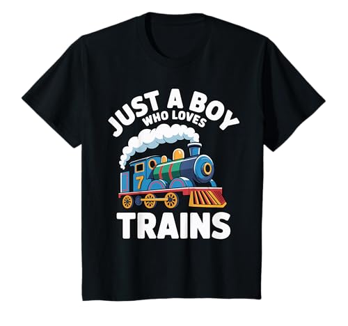 Kinder Just a Boy Who Loves Züge, Lokomotive Eisenbahn Zug Fans T-Shirt Kinder Just a Boy Who Loves Züge, Lokomotive Eisenbahn Zug Fans T-Shirt von Choo Choo Smile Apparel