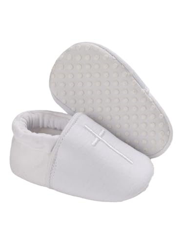 Choomomo Baby Mädchen Jungen Krabbelschuhe Lederpuschen Neugeborene Schuhe Für Kleinkind Taufe Schuhe In Weiß A Weiß 0-6 Monate von Choomomo