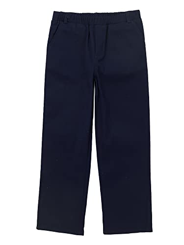 Choomomo Jungen Chino Hose Slim Fit Stretch Anzughose Bundhose Einfarbig Kinderhose Hochzeit Geburtstag Party Kleidung Navy Blau 158-164 von Choomomo