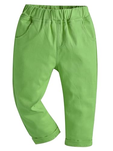 Choomomo Kleinkind Baby Jungen Cargo Hose Sporthose mit Taschen Freizeit Hosen Kinder Frühling Herbst Sweathose Slim Fit Jogginghose 0-5 Jahre Grün 98-104 von Choomomo