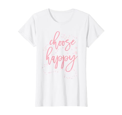Choose Happy Positive Inspirational Quote T-Shirt Damen T-Shirt von Choose Happy Shirts