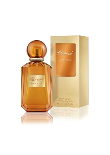 Chopard Jasmin Malika 100 ml – Eau de Parfum für Damen – Blumig-Chypre Duft – Blumige und Lichte Noten von Jasmin, Mandarinen und Patchouli – Orangefarbene Glasflakon von Chopard