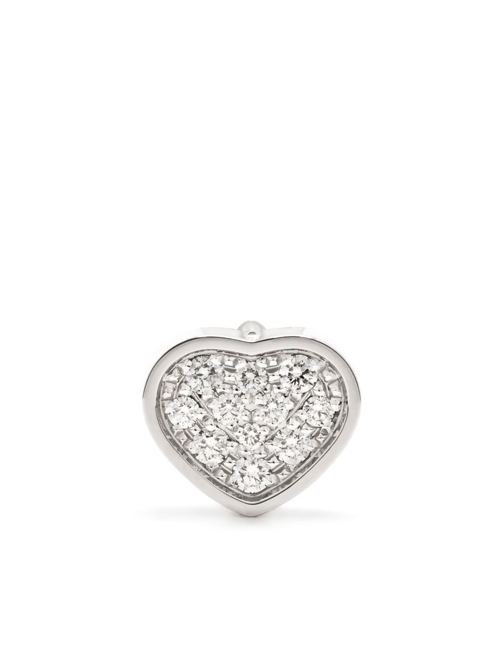 Chopard 18kt My Happy Heart Weißgoldohrstecker mit Diamanten - Silber von Chopard