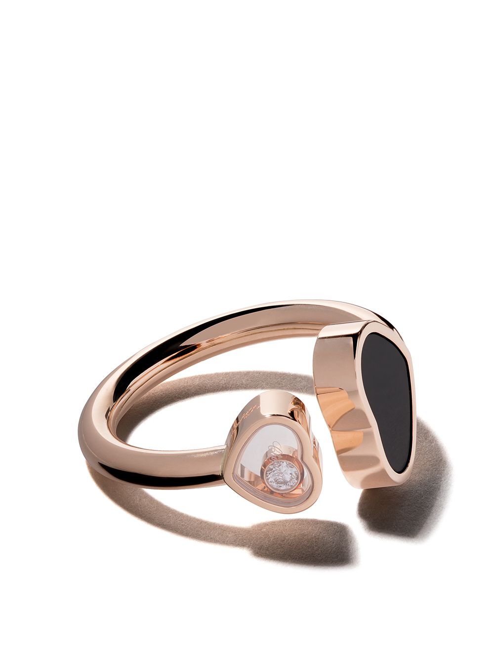 Chopard 18kt 'Happy Hearts' Rotgoldring mit einem Diamanten - Rosa von Chopard