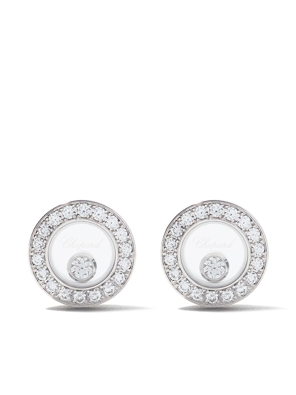 Chopard 18kt 'Happy Diamonds Icons' Weißgoldohrstecker mit Diamant - Silber von Chopard