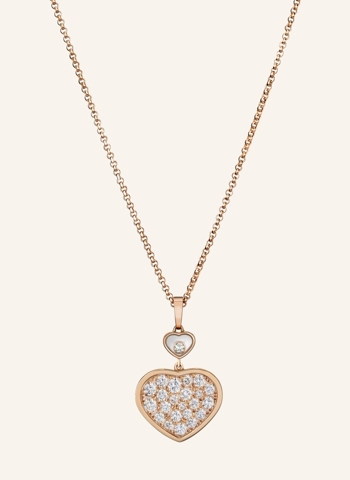 Chopard Anhänger Happy Hearts Anhänger Aus 18 Karat Roségold Und Diamanten rosegold von Chopard