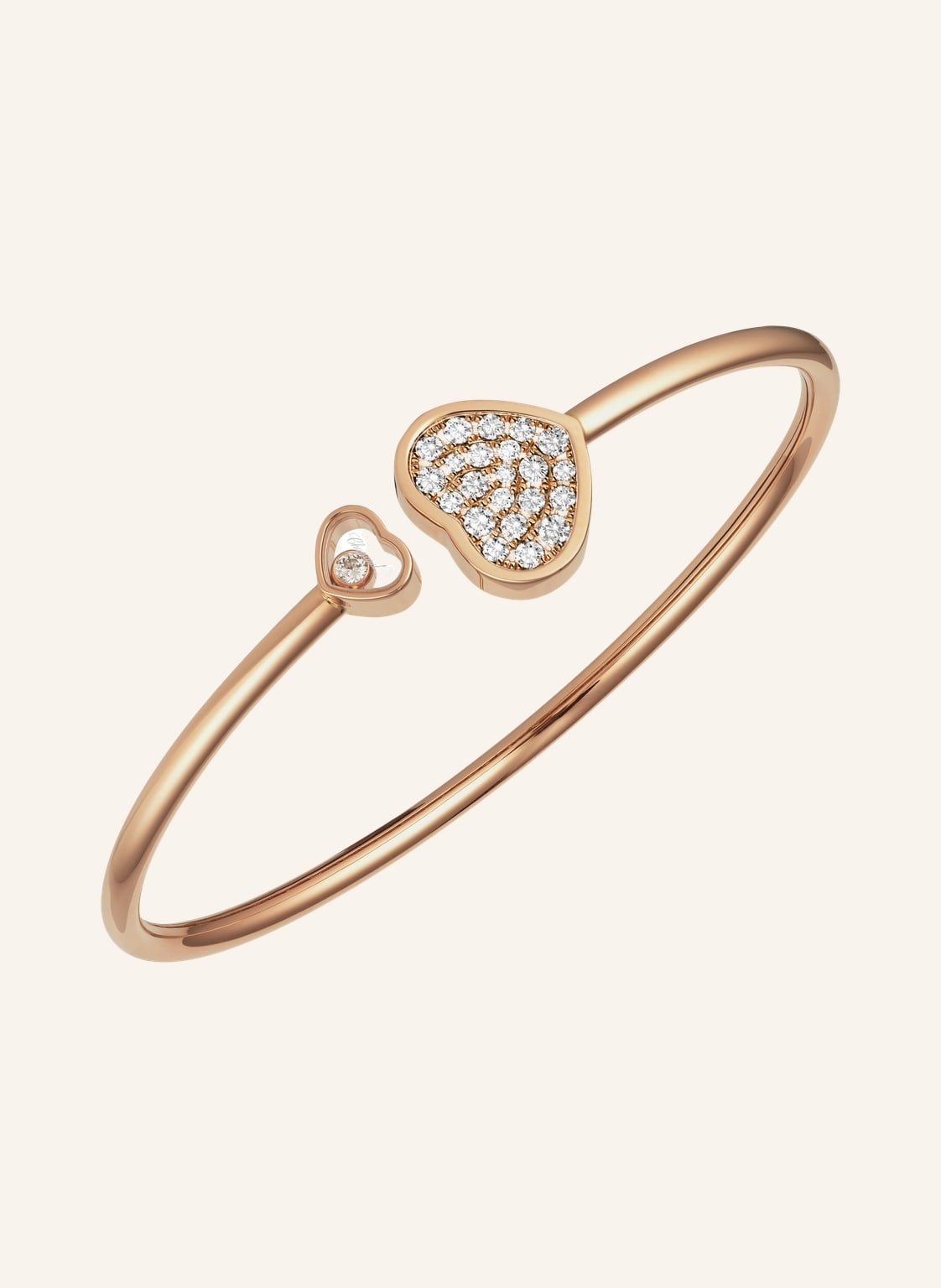 Chopard Armreif Happy Hearts Armreif Aus 18 Karat Roségold Und Diamanten rosegold von Chopard