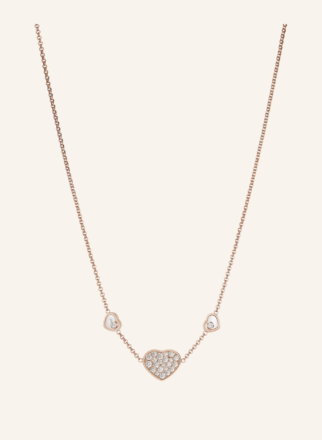 Chopard Halskette Happy Hearts rosegold von Chopard