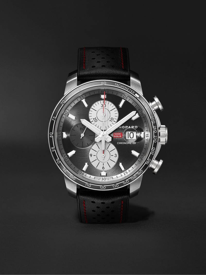 Chopard - Mille Miglia 2021 Race Edition Limited Edition Automatic Chronograph 44mm Stainless Steel and Leather Watch, Ref. No. 168571-3009 - Men - Gray von Chopard