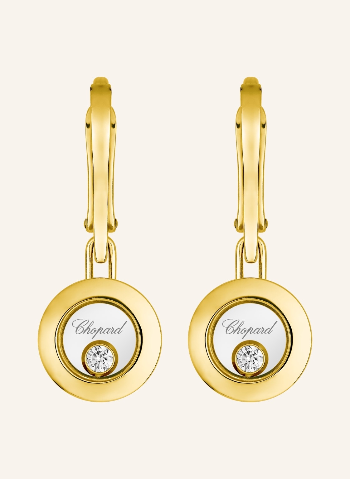Chopard Ohrring Happy Diamonds Icons Ohrringe Aus 18 Karat Gelbgold Und Diamanten gold von Chopard