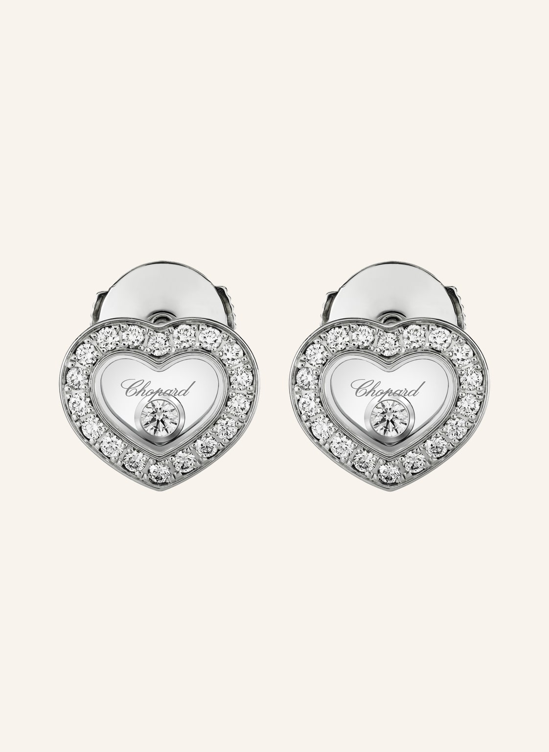 Chopard Ohrring Happy Diamonds Icons Ohrringe Aus 18 Karat Weißgold Und Diamanten silber von Chopard