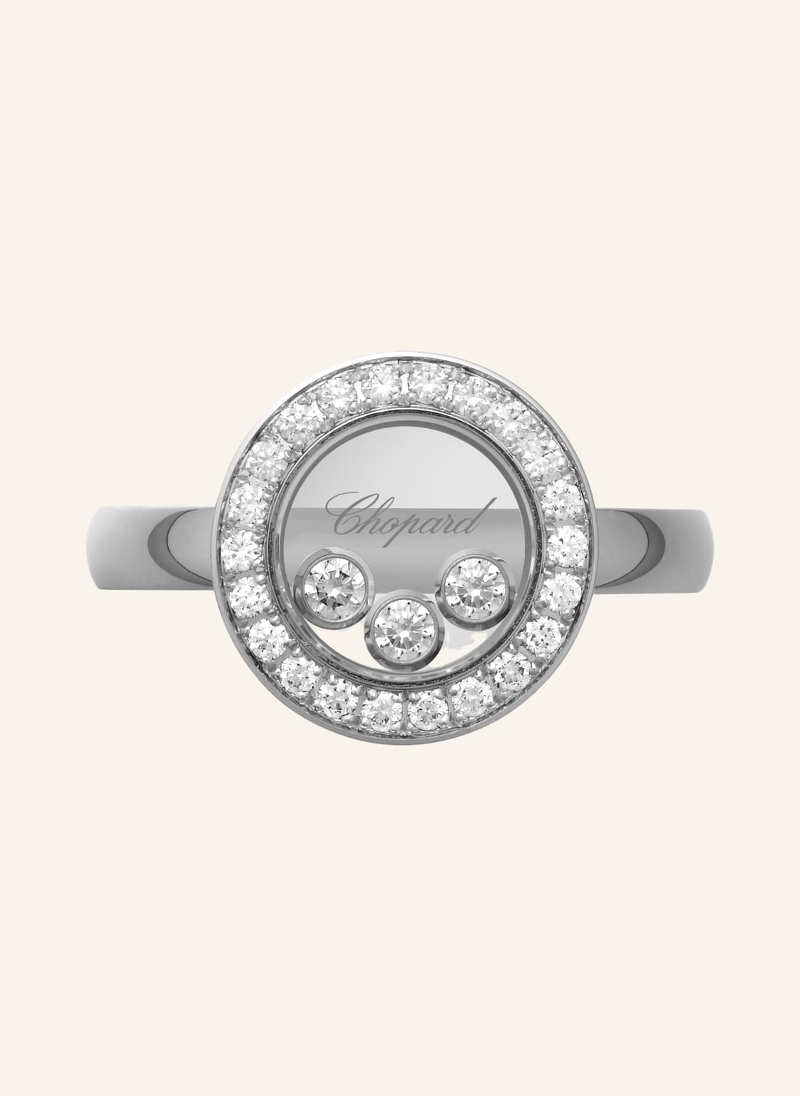 Chopard Ring Happy Diamonds Icons Ring Aus 18 Karat Weißgold Und Diamanten silber von Chopard