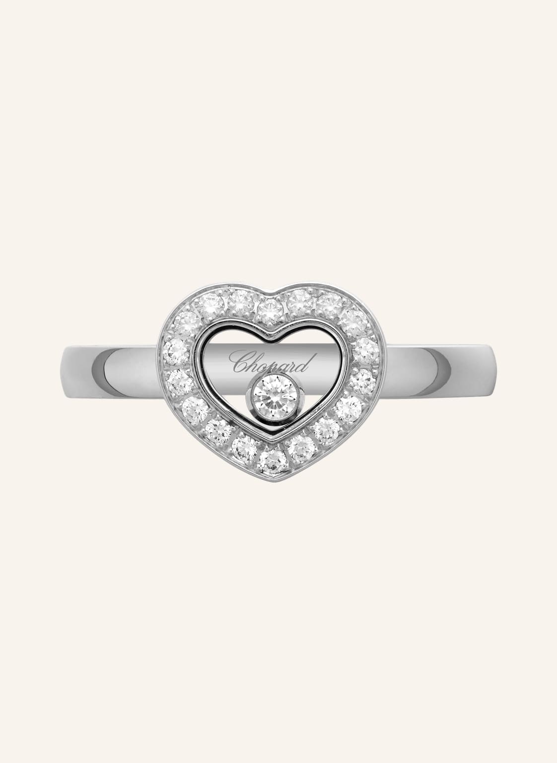 Chopard Ring Happy Diamonds Icons Ring Aus 18 Karat Weißgold Und Diamanten silber von Chopard