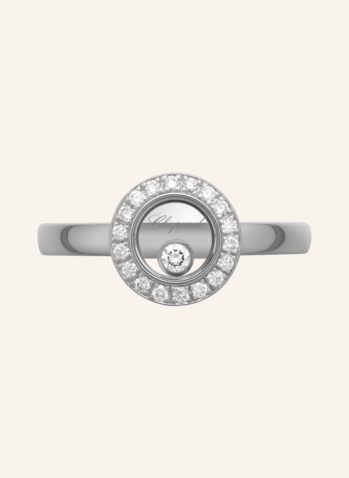 Chopard Ring Happy Diamonds Icons Ring Aus 18 Karat Weißgold Und Diamanten silber von Chopard