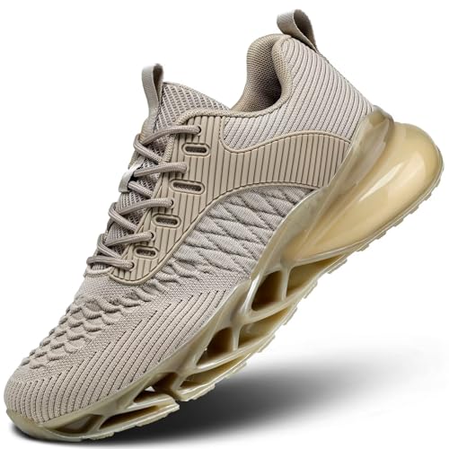 Modische Herren-Sneaker, Laufschuhe, Walkingschuhe, bequem, rutschfest, Arbeit, Sport, Athletik, Tennisschuhe, Z92 Khaki, 43 EU von Chopben