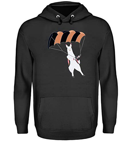 Chorchester Ideal für Gleitschirm und Alpaka Fans - Unisex Kapuzenpullover Hoodie -XL-Jet Schwarz von Chorchester