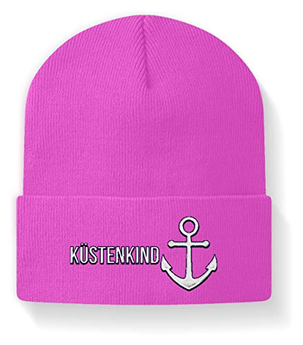 Chorchester Küstenkind Lustige Kappe Norddeutsch - Beanie -M-Fuchsia von Chorchester