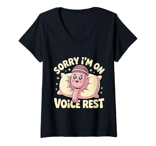 Damen Sorry I'm On Voice Rest Vokalchorsängerruhe |- T-Shirt mit V-Ausschnitt Damen Sorry I'm On Voice Rest Vokalchorsängerruhe |- T-Shirt mit V-Ausschnitt von Chorlebensänger