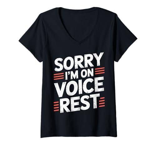 Damen Sorry I'm On Voice Rest Vokalchorsängerruhe |- T-Shirt mit V-Ausschnitt Damen Sorry I'm On Voice Rest Vokalchorsängerruhe |- T-Shirt mit V-Ausschnitt von Chorlebensänger