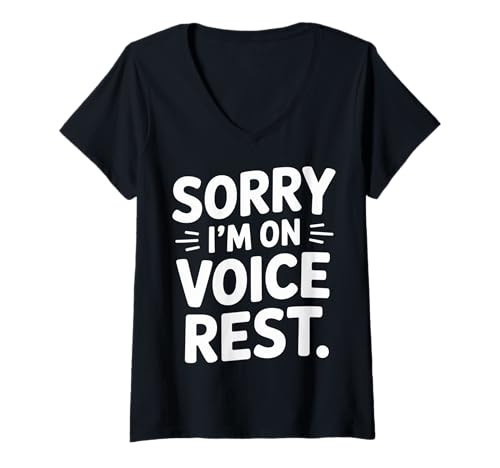 Damen Sorry I'm On Voice Rest Vokalchorsängerruhe ||- T-Shirt mit V-Ausschnitt Damen Sorry I'm On Voice Rest Vokalchorsängerruhe ||- T-Shirt mit V-Ausschnitt von Chorlebensänger