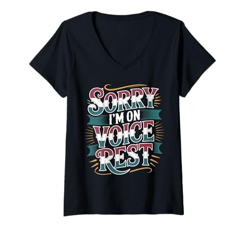 Damen Sorry I'm On Voice Rest Vokalchorsängerruhe - T-Shirt mit V-Ausschnitt Damen Sorry I'm On Voice Rest Vokalchorsängerruhe - T-Shirt mit V-Ausschnitt von Chorlebensänger