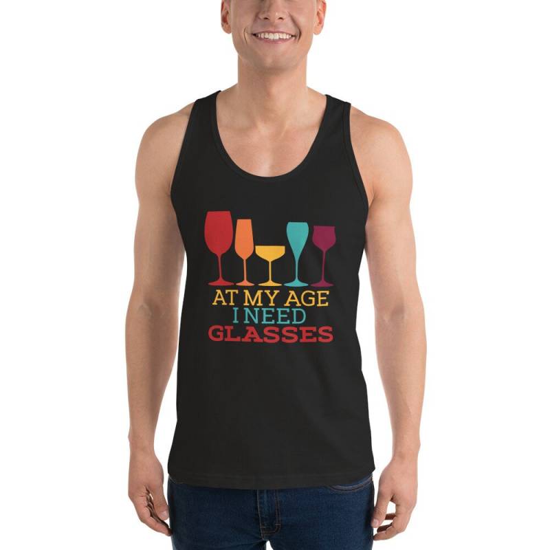 In Meinem Alter Brauche Ich Eine Brille Classic Unisex Tank Top von ChosenApparelCo