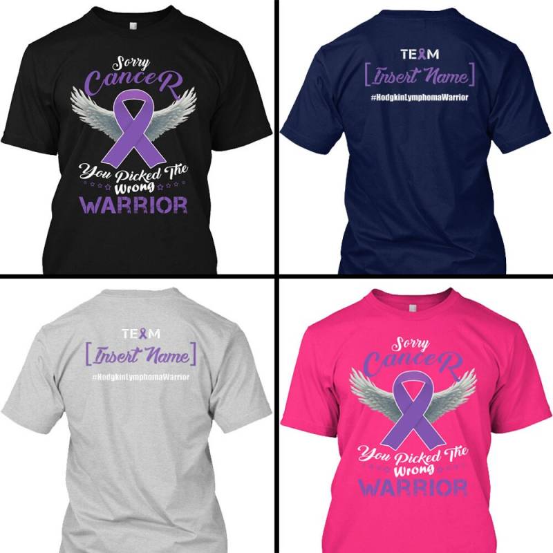 Personalisiertes Hodgkin Lymphom Bewusstseins-Shirt, Violettes Band-Krebs-Krieger-T-Shirt, Individuelles Team Name Überlebender Kämpfer Unterstützung von ChosenchicStudio