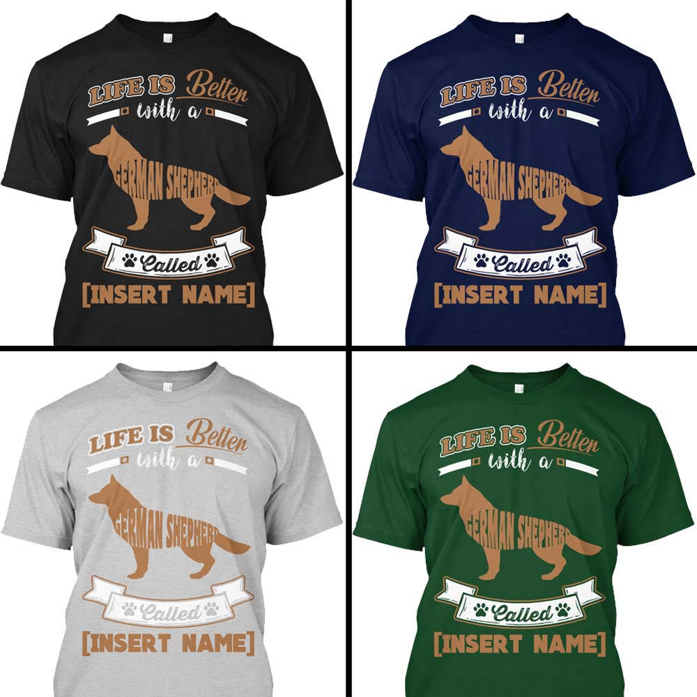 Personalisierte Deutscher Schäferhund Liebhaber T-Shirt, Benutzerdefinierte Hundefoto Das Leben Ist Besser Mit Einem Shirt, Geschenk Für Hundemama von ChosenchicStudio