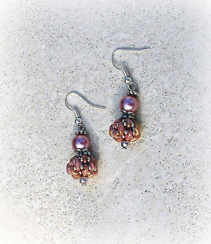 Ohrringe Vintage Roségold von Chouettesbijoux