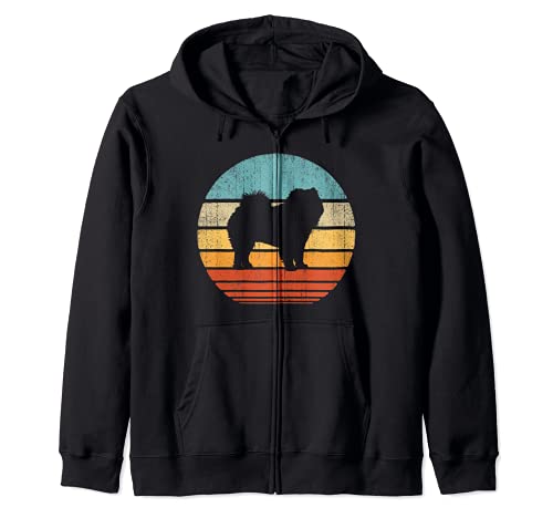 Chow Chow Chow Retro Vintage 60er 70er Jahre Sonnenuntergang Hundeliebhaber Herren Damen Kapuzenjacke Chow Chow Chow Retro Vintage 60er 70er Jahre Sonnenuntergang Hundeliebhaber Herren Damen Kapuzenjacke von Chow-Chow DU Clothing
