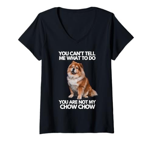 Damen Du kannst mir nicht sagen, was ich tun soll. Chow Chow T-Shirt mit V-Ausschnitt Damen Du kannst mir nicht sagen, was ich tun soll. Chow Chow T-Shirt mit V-Ausschnitt von Chow Chow Design