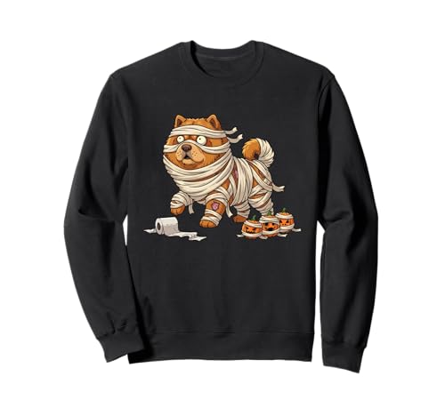 Lustiger Chow Chow Mama Kürbis Halloween Kinder Herren Damen Sweatshirt von Chow Chow Lovers Cute Halloween Outfits Boy Girl