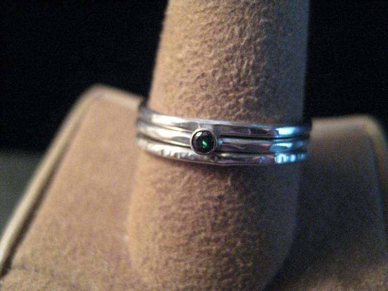 Sterling Silber Stapelbare Ringe von ChowMamaJewelry