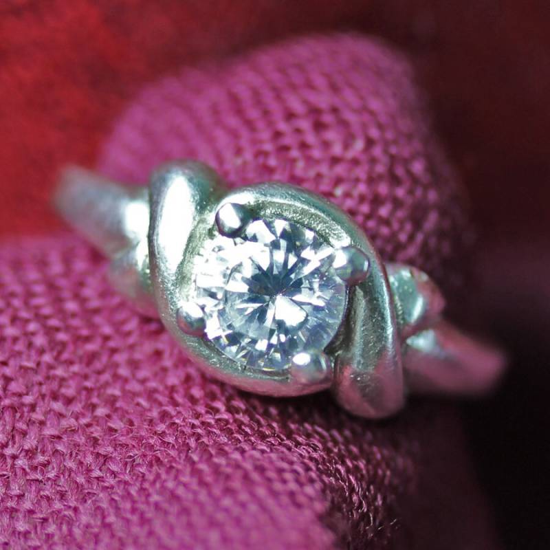 sterling Silber Und Zirkonia Ring von ChowMamaJewelry