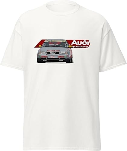 ChriStyle T-Shirt A4 Quattro Herren Kinder Super Tourismus Sport Racing Auto, Weiß, Large von ChriStyle