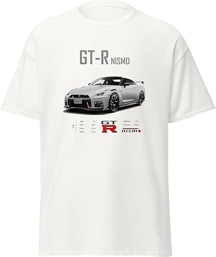 ChriStyle T-Shirt GTR Herren Kinder T-Shirt Modell GT-r Car Racing Auto Legend, Weiß, Small von ChriStyle