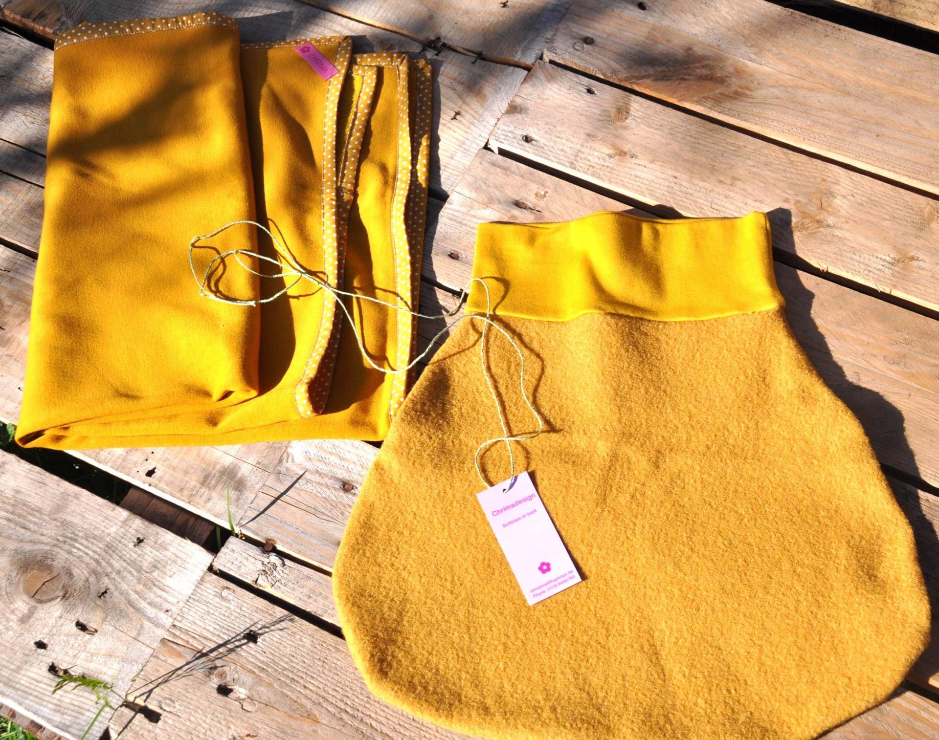 Set Babys Erster Fußsack Gr. 50/56 Und Babydecke 100 cm X 80 in Senfgelb Als Geschenk Zur Geburt Set Babys Erster Fußsack Gr. 50/56 Und Babydecke 100 cm X 80 in Senfgelb Als Geschenk Zur Geburt von ChrimaDesign