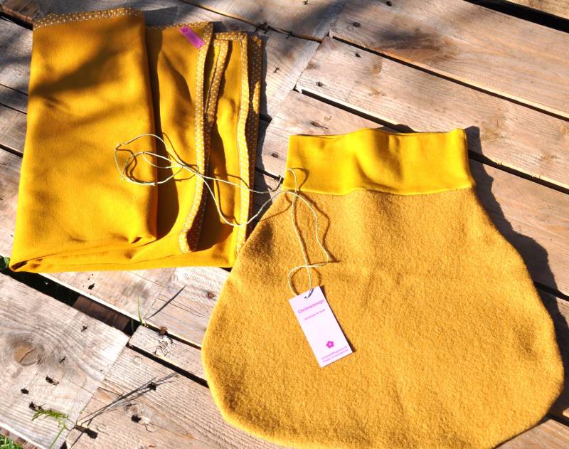 Set Babys Erster Fußsack Gr. 50/56 Und Babydecke 100 cm X 80 in Senfgelb Als Geschenk Zur Geburt Set Babys Erster Fußsack Gr. 50/56 Und Babydecke 100 cm X 80 in Senfgelb Als Geschenk Zur Geburt von ChrimaDesign