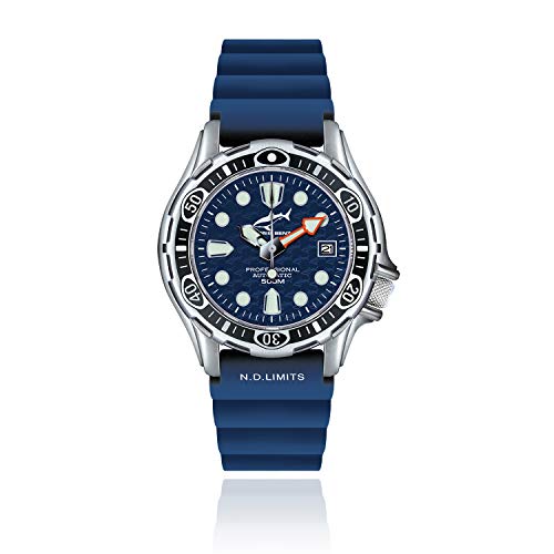 CHRIS BENZ DEEP 500M Automatic Taucheruhr mit blauem Kautschukband, Tiefseeblau von Chris Benz
