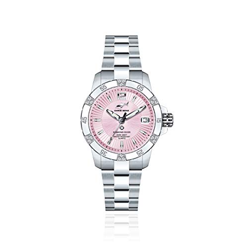 CHRIS BENZ Diamond Diver 200M Damentaucheruhr Pearl Harbour mit Oyster Metallband von Chris Benz