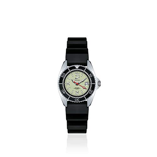 CHRIS BENZ ONE Lady 200M Damentaucheruhr mit Kautschukband, Signalbojengelb von Chris Benz