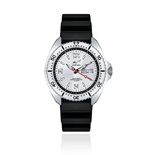 CHRIS BENZ ONE Man 200M Taucheruhr mit Kautschukband, Haifischsilber von Chris Benz