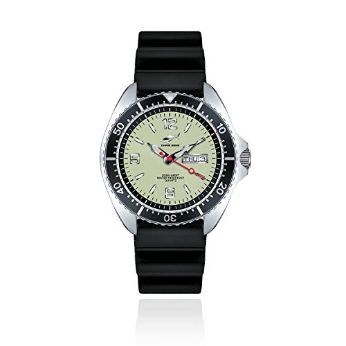 CHRIS BENZ ONE Man 200M Taucheruhr mit Kautschukband, Signalbojengelb von Chris Benz