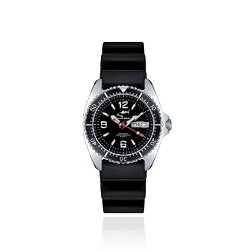 CHRIS BENZ ONE Man 200M Taucheruhr mit Kautschukband, Tintenfischschwarz von Chris Benz